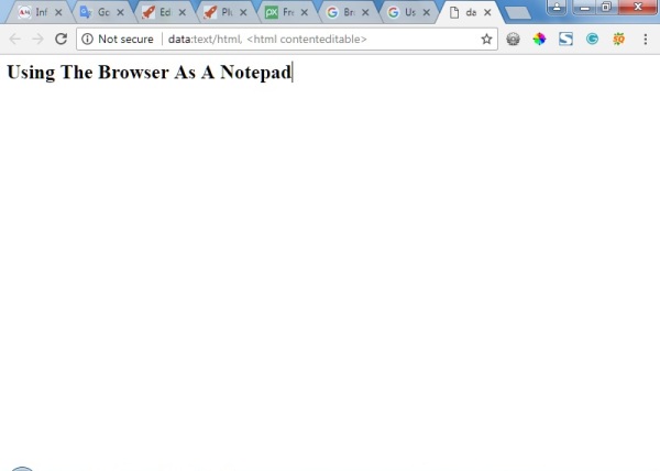 browser notepad chrome